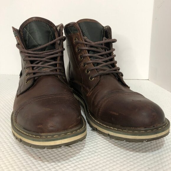 PEGABO Brown Leather Fleece Lined Casual/Work Boots Size 9 (42) - Picture 2 of 14